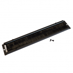 Brush cable entry for “Business” floor cabinets, black